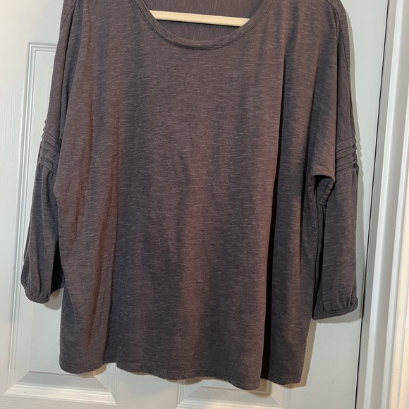 👗Elegant Charcoal quarter Sleeve Top  size xlarge - Picture 1 of 5